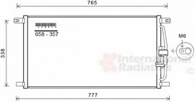 VAN WEZEL 77005052 -  Конденсатор, кондиционер